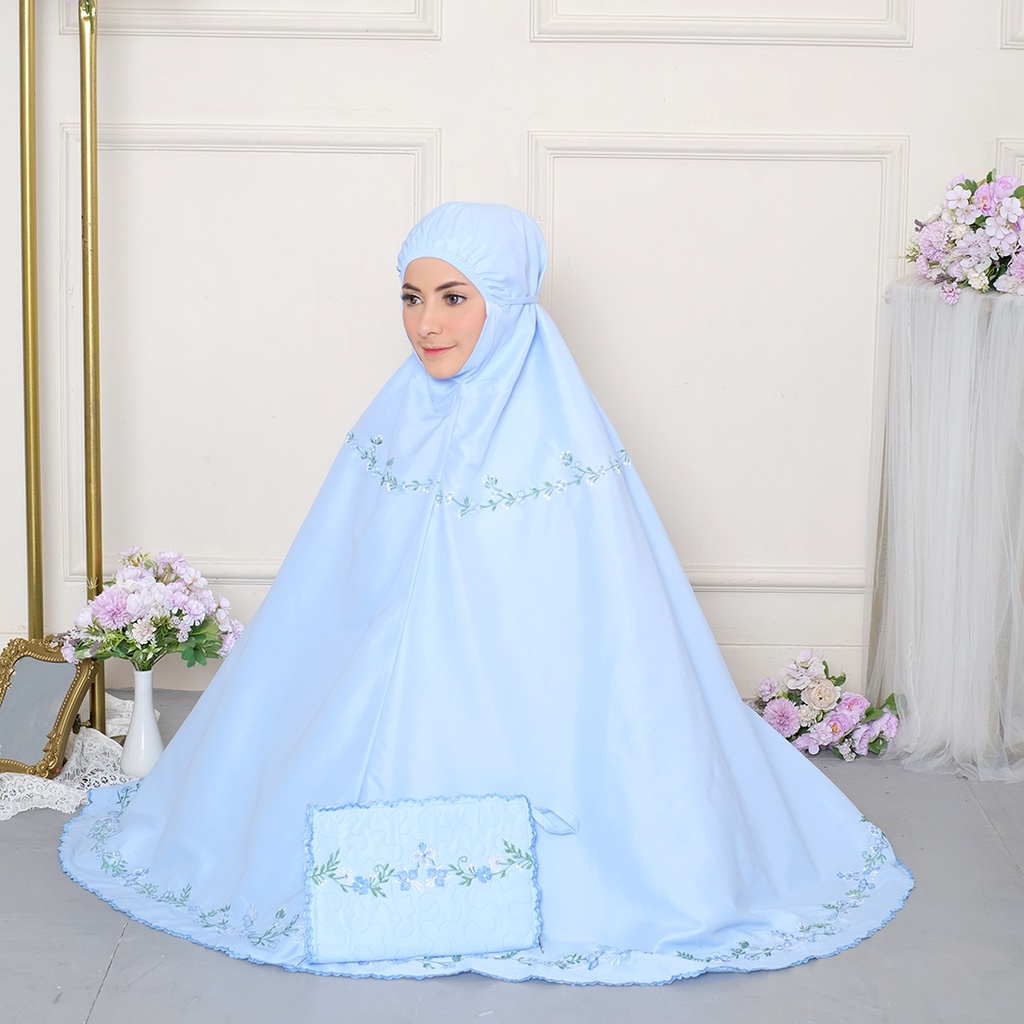 Mukena Dewasa Kain Katun Bordir Bahan Mukena Adem Ameera