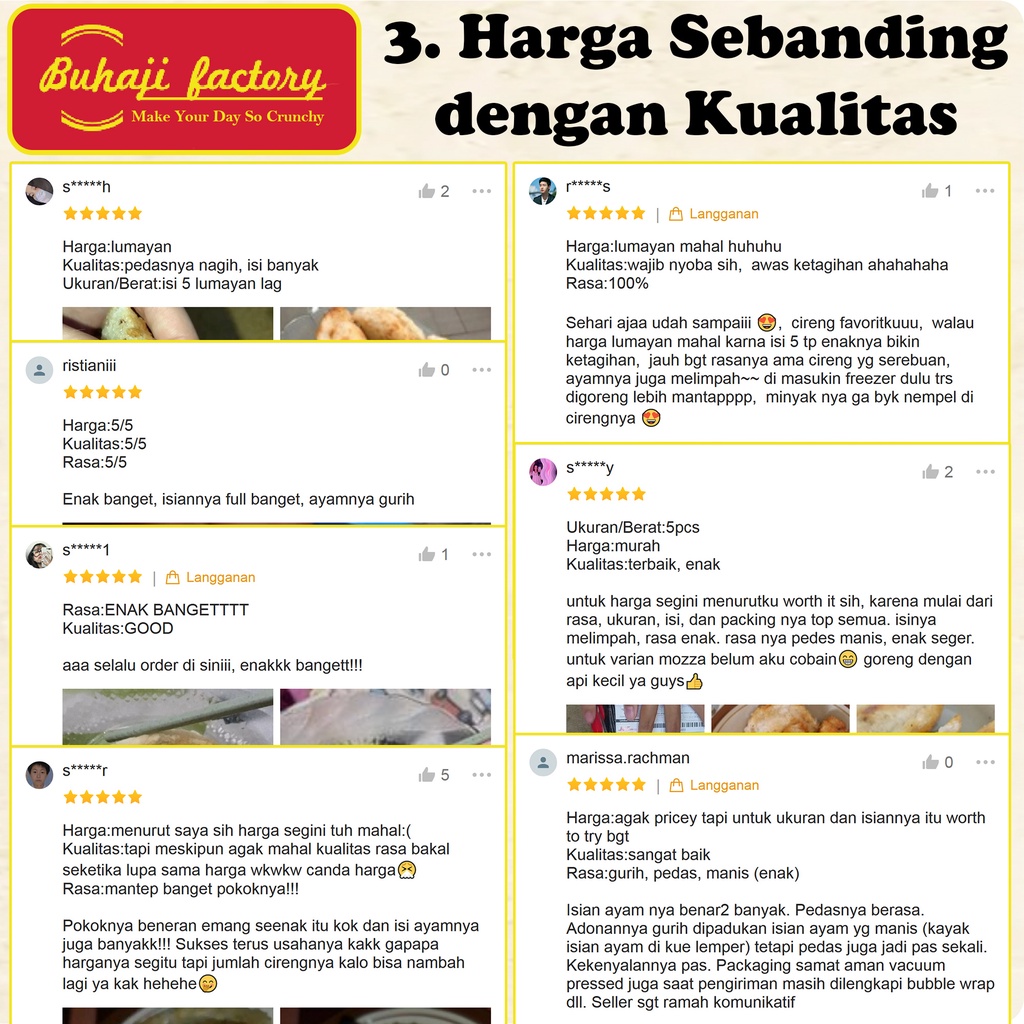 Cireng Isi Kornet Daging Sapi Asli Pedas Premium Isi Banyak Lumer Khas Bandung by Buhaji Factory