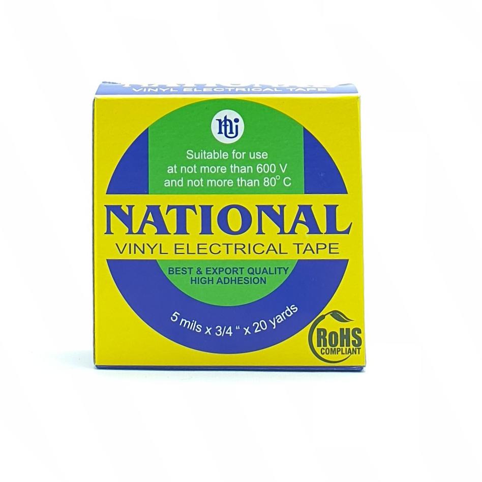 

Kejutan Istimewa @12 Pcs (1 Lusin) National Kotak Isolasi Listrik Pvc Vynil Warna Hitam / Solasi