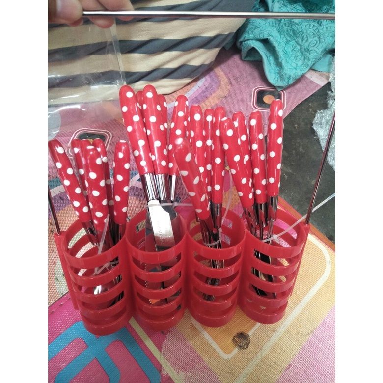 Sendok polkadot Set 24 Pcs