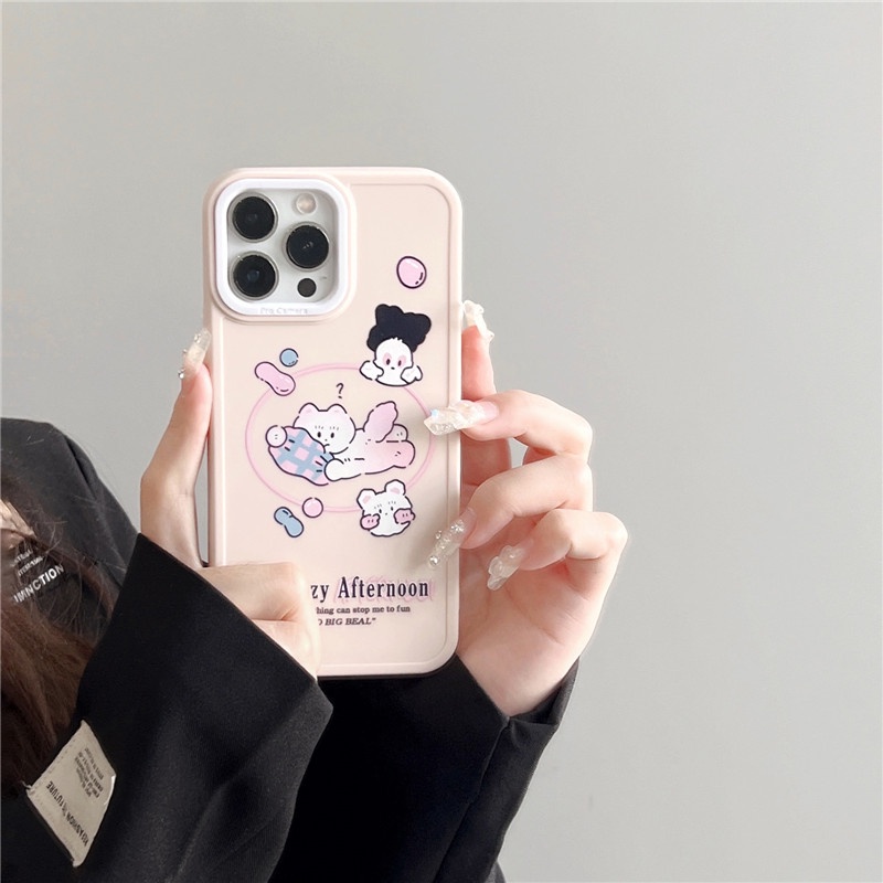 Soft Case Silikon TPU Motif Kartun Anjing Warna Permen Untuk IPhone 14 13 12 11 Pro Max