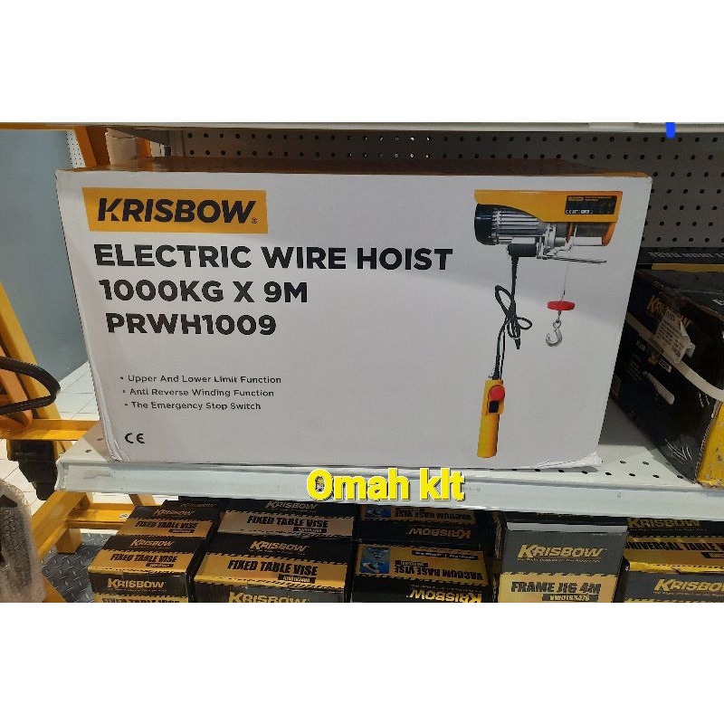 mesin derek katrol elektrik krisbow electric wire hoist reel 1 ton