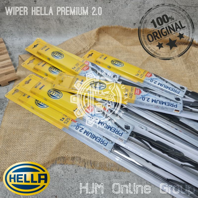 WIPER BLADE HELLA PREMIUM 2.0 14&quot; 16&quot; 17&quot; 18&quot; 19&quot; 20&quot; 21&quot; 22&quot; 24&quot; 26&quot;