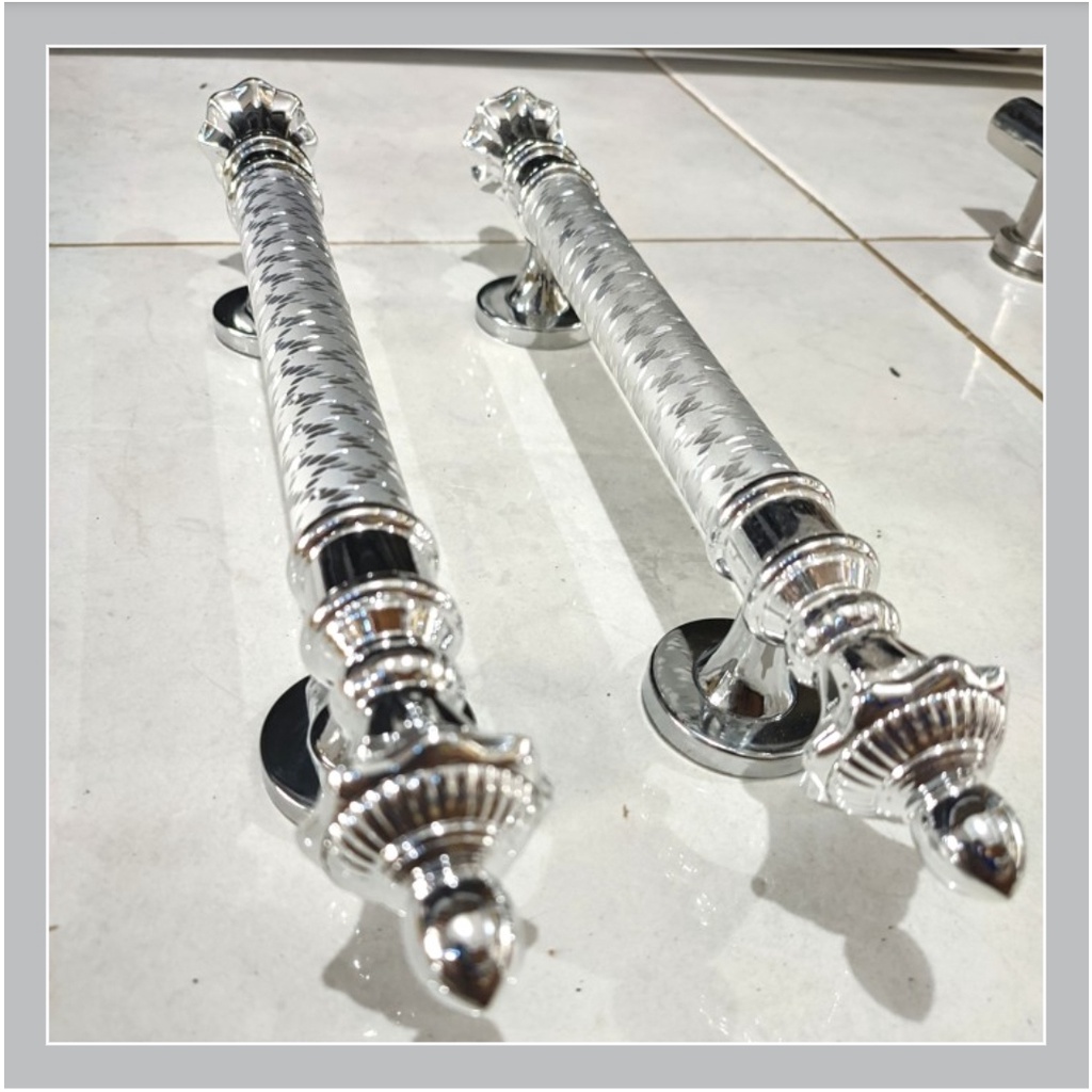 Handle Pintu / Gagang pintu / Tarikan Pintu / Stainless Hias 35 cm