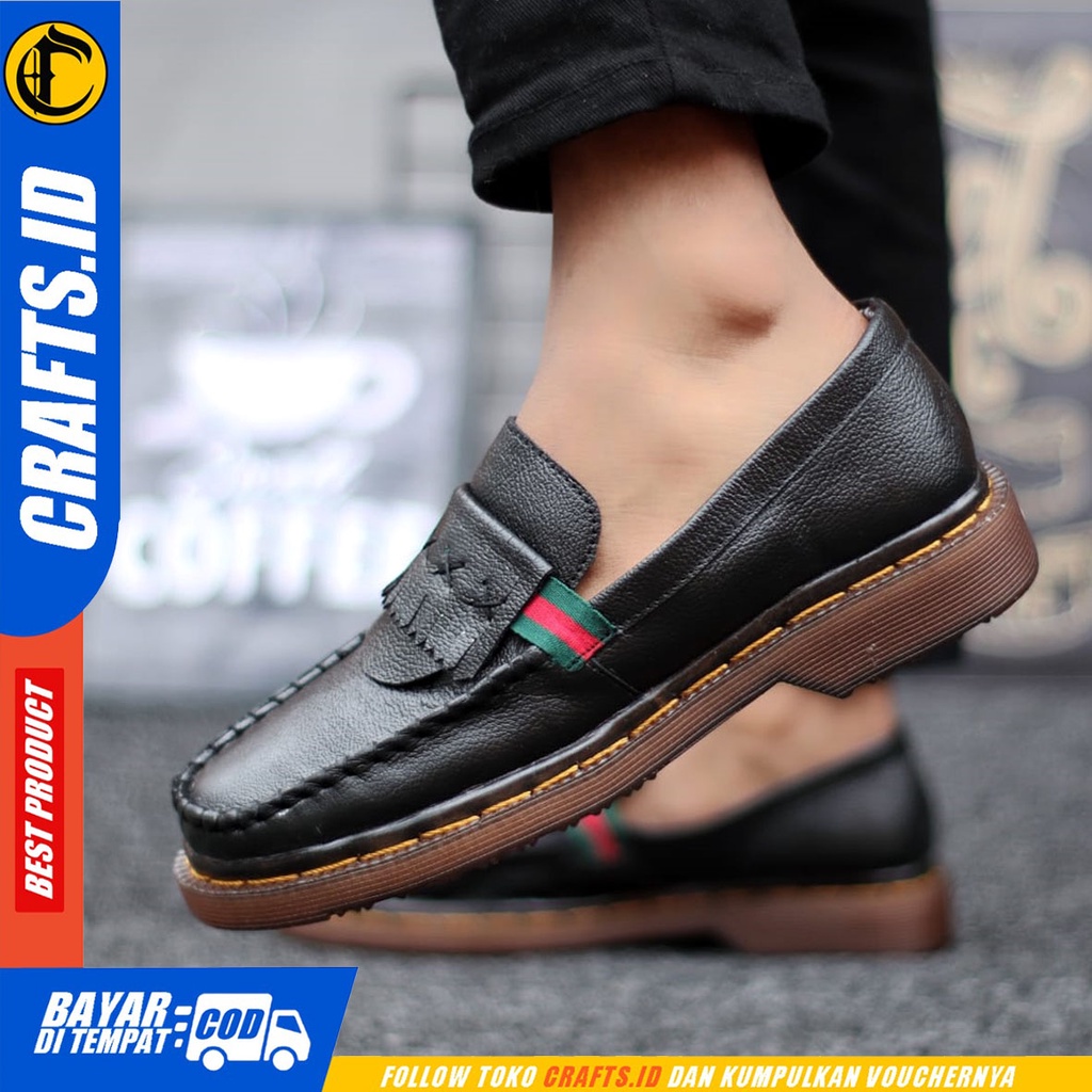 CRAFTS hagrid - Sepatu Formal Pantofel Docmart Low Boots Kulit Asli Kerja Pria