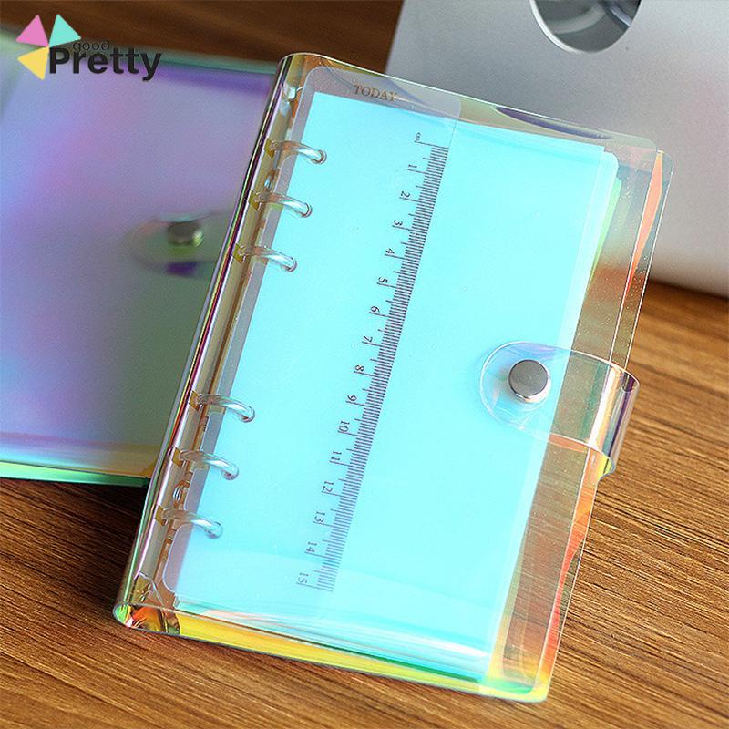 A6/A5 Clear Soft PVC Notebook Binder Cover Planner 6-Ring Loose-Leaf Folder Stationary - PD