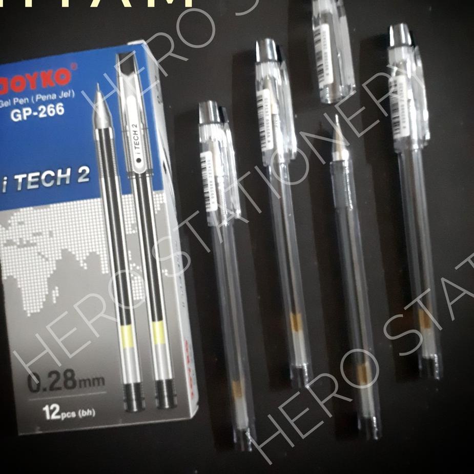 

Trendy 향 Pen gel joyko i tech itech 2 0.28 mm GP-266 tinta hitam . 12 unit