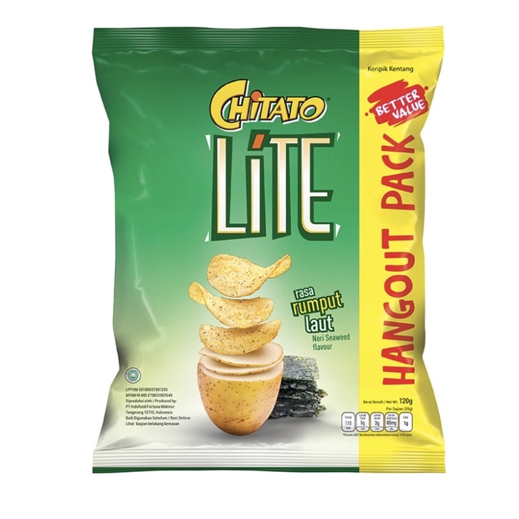 

CHITATO Lite Keripik Kentang Nori Seaweed 120 gr