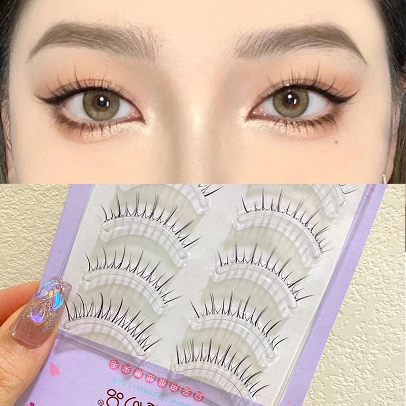 F83 - 5 PASANG FAIRY LASHES DOUYIN NATURAL Transparent Band Hybrid False Eyelashes Light Volume Makeup 3D Fake Eyelashes  Short Eyelash