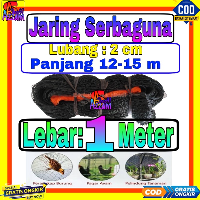 Jaring Pagar Ayam 1 meter / Jaring Lubang Kecil /Jaring Kandang /Jaring Burung / Jaring Taman