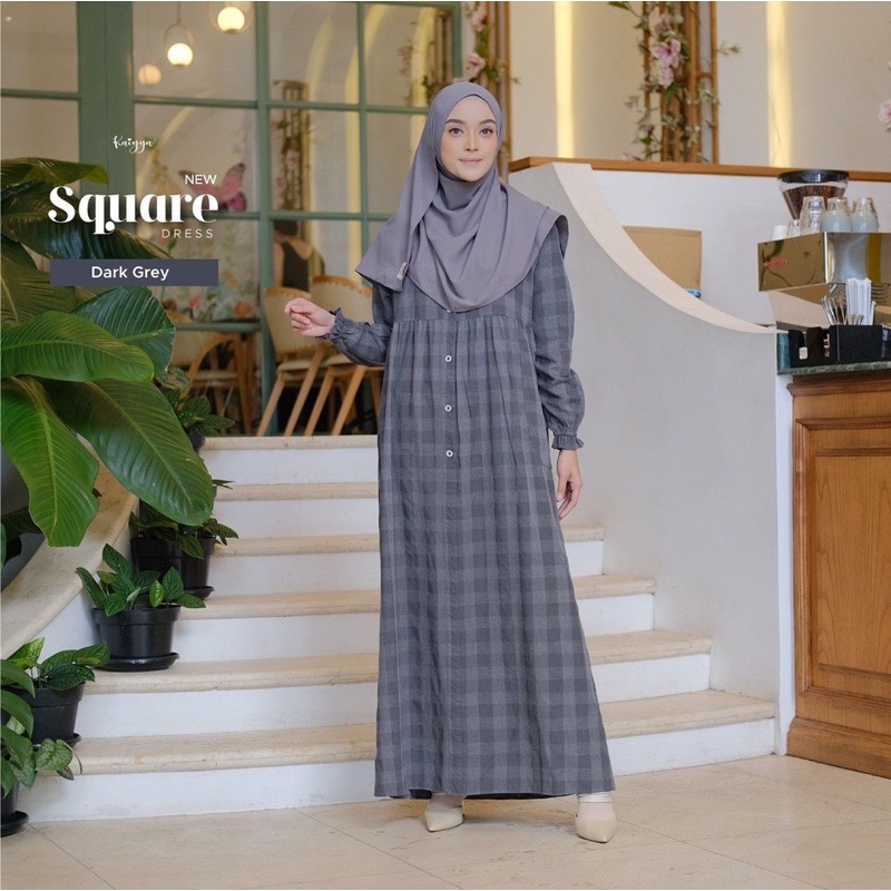 Square Dress Kaiyya - Dark Grey