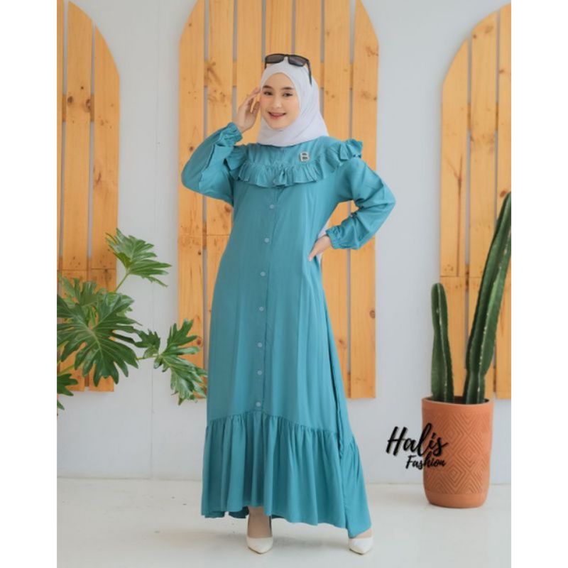 MOLLA DRESS-GAMIS MUSLIMAH TERBARU-KRINKEL AIRFLOW PREMIUM