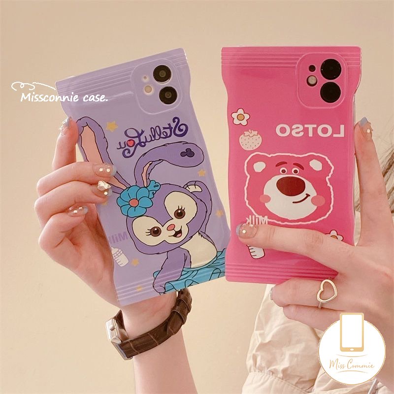 Soft Case Motif Kartun Beruang Strawberry Untuk iPhone 8 7 6 6s Plus 11 12 13 14 Pro Max 14 Plus XR X Xs Max SE 2020