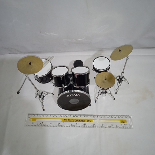 Satu Set Miniatur Drum Ukuran Besar Diameter Bass Drum 9 Cm Untuk Hiasan dan Koleksi Kwalitas oke