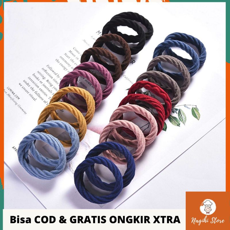 IKAT RAMBUT KOREA KARET RANDOM COLOUR MURAH