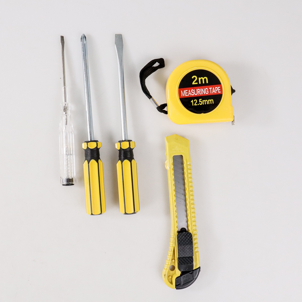 Alat Set Perkakas Palu Tang Obeng Cutter Meteran 8 in 1 - YL-8009A