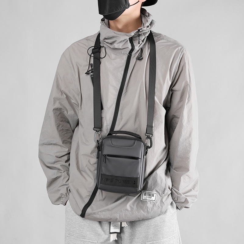 Tas Selempang Pria HAOSHUAI 1100-48 Sling Bag Pria Anti Air Bahan Dolby Lotto Coated