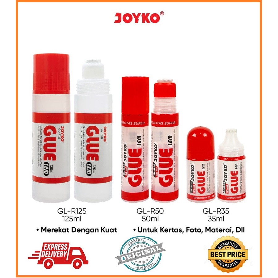 

LIQUID GLUE LEM KERTAS CAIR JOYKO MURAH 50 & 35 ML