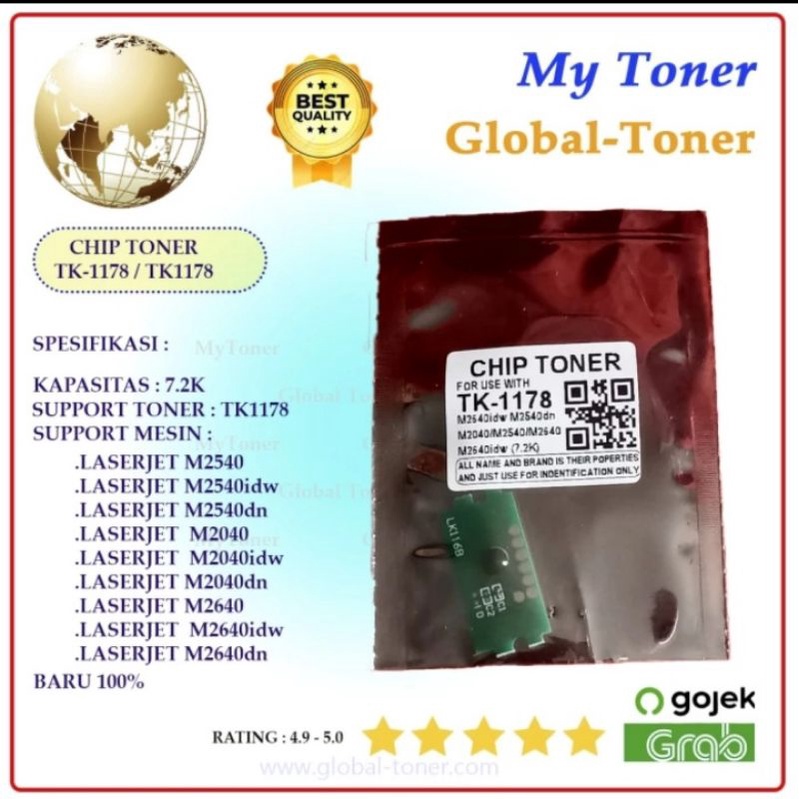 Chip Toner TK1178 TK-1178 Printer Laserjet Ecosys M2040 M2540 M2640 M2540DN M2640DN M2040dn TK-1173/
