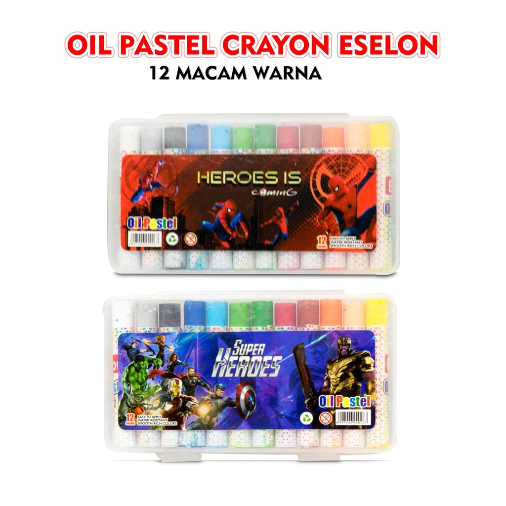 Jual Crayon Oil Pastel Crayon Eselon Macam Warna Dan Karakter Lucu Untuk Belajar Mewarnai