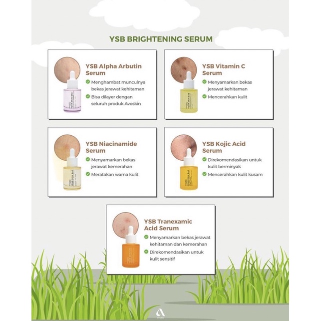 avoskin your skin bae alpha arbutin azeclair kombucha lactic acid vit c niacinamide mandarin orange