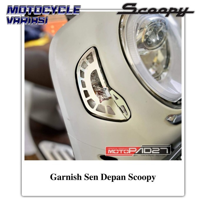 Garnish Sen Depan Scoopy cover Lampu Sen Scoopy