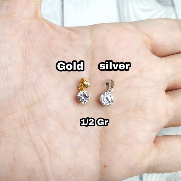 Liontin desi mata putih silver 925 perak asli