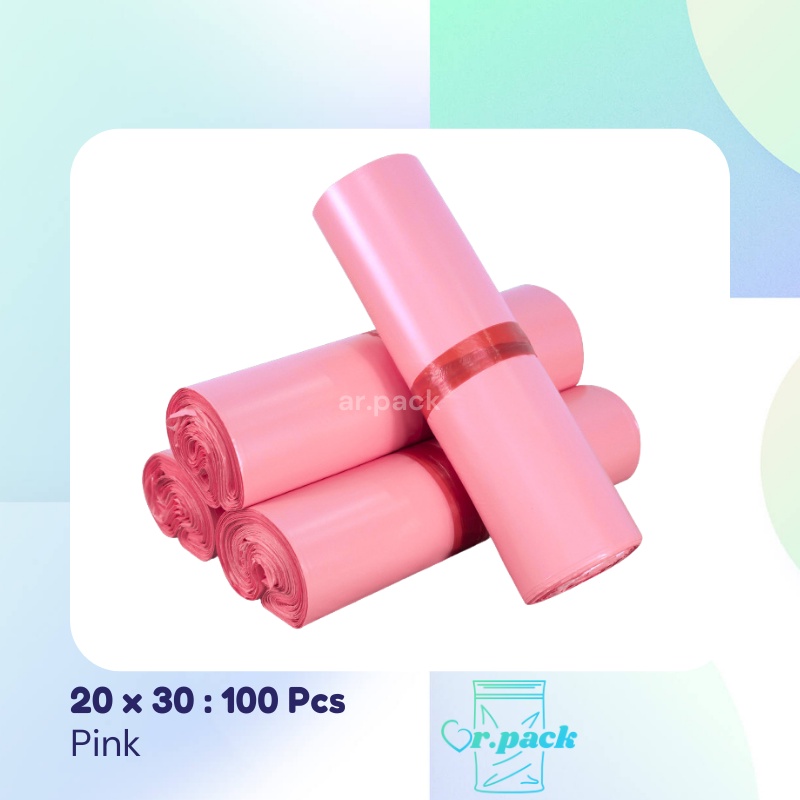 

Plastik Polymailer Pink 20x30 100pcs Semi Glossy