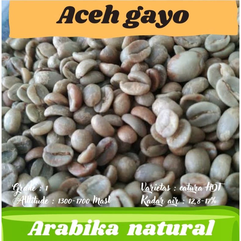 

Greenbean ( biji kopi mentah ) Arabika Aceh Gayo - natural