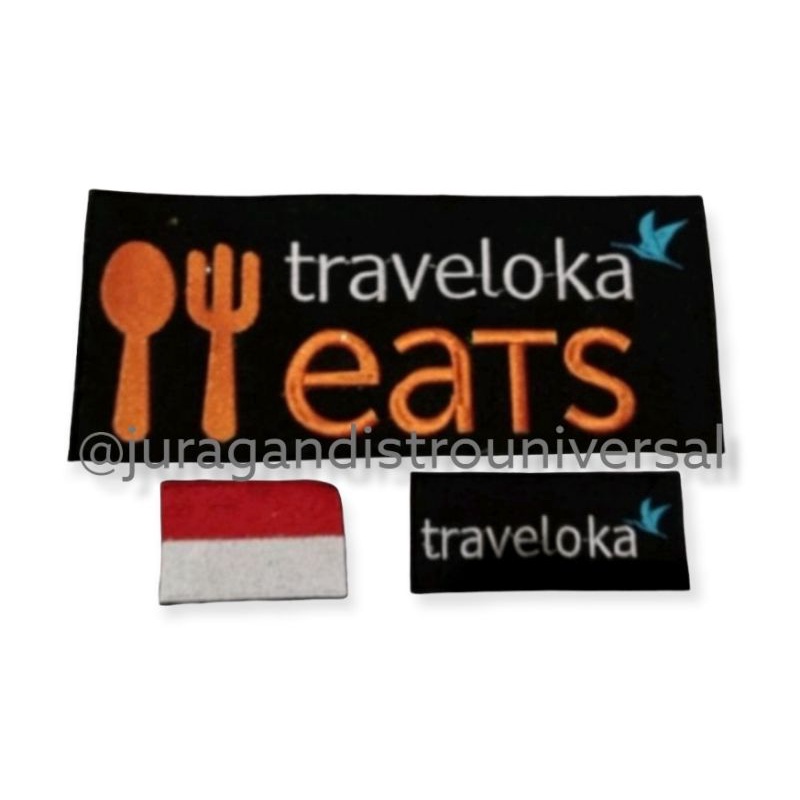 patch emblem bordiran logo eatTRAVELOKA LOGO BORDIR#MAXIM # GOPATNER# GRAB # GOJEK# SHOPEE#
