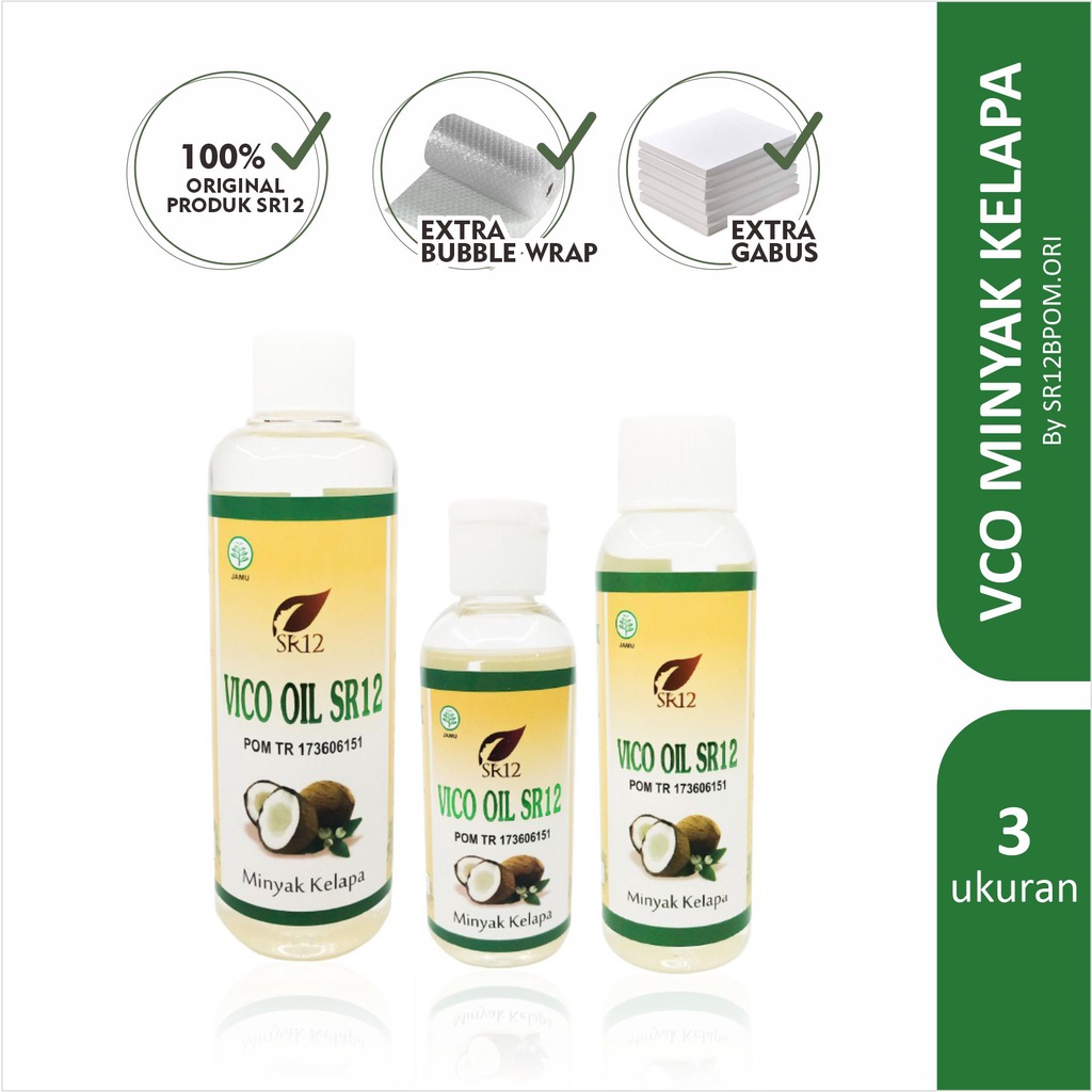 MINYAK KELAPA VCO COCONUT OIL SR12 MINYAK LUKA BAYI PERAWATAN RAMBUT SERUM BULU MATA MINYAK UNTUK MA