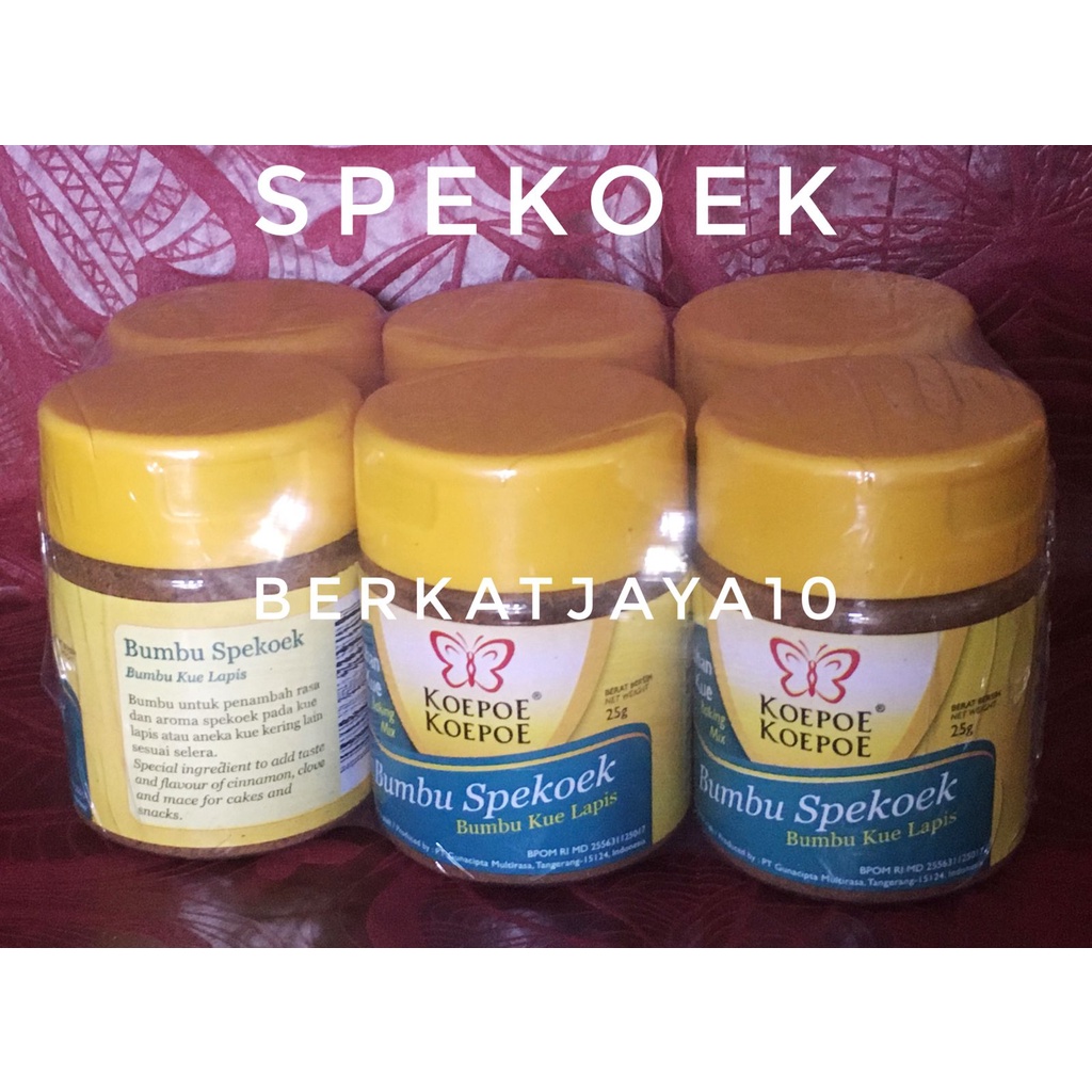 Bumbu Spekoek 25 Gram (isi 6 Pcs per pack) Koepoe Spekuk Kue Lapis