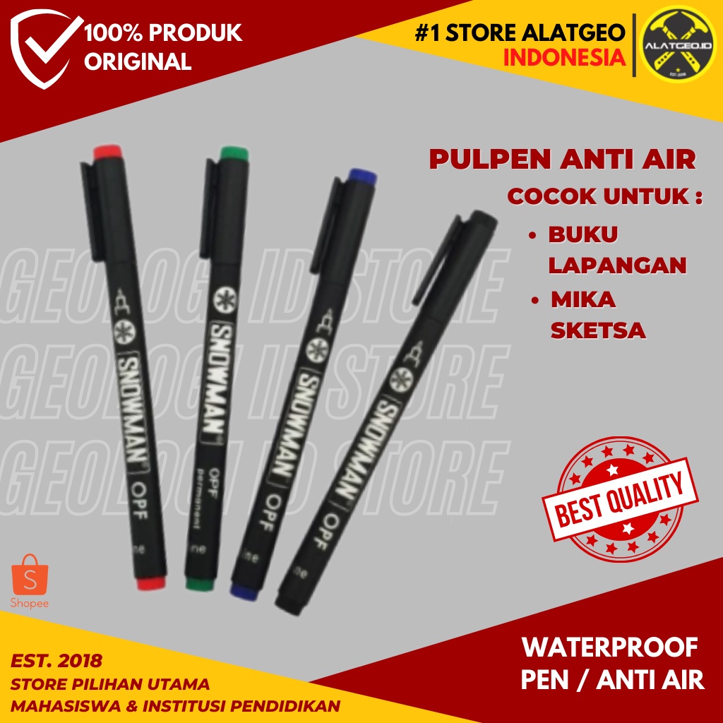 

Pulpen Anti Air / Waterproof Pen BCL Geologi