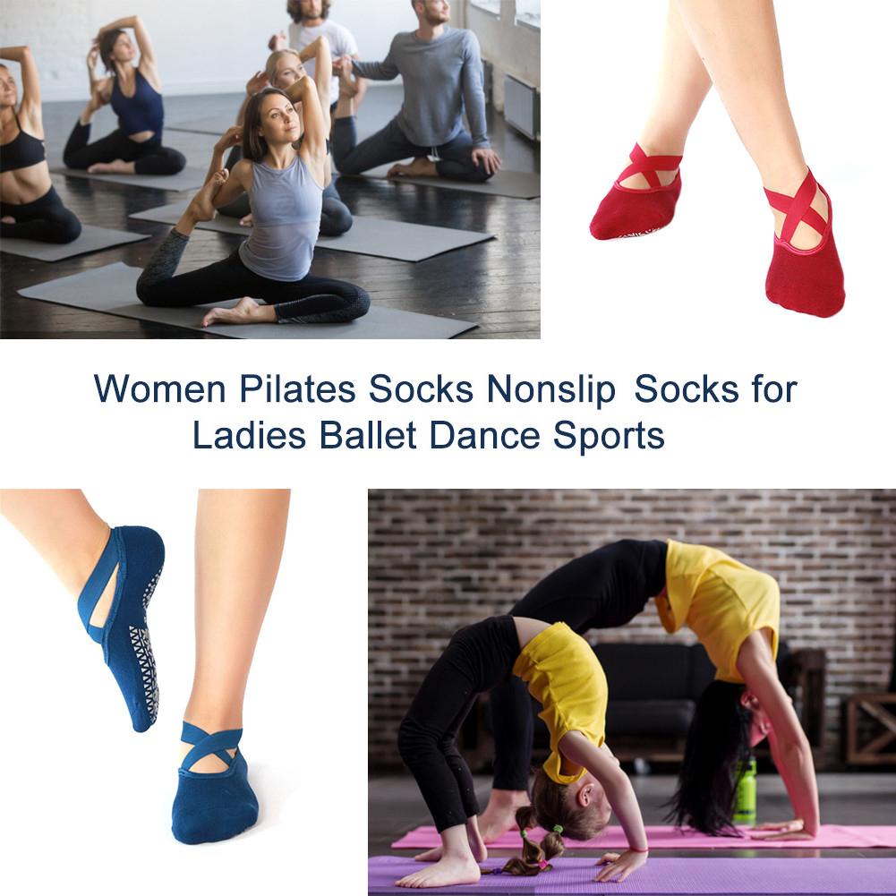 【1 Pasang】Yoga Socks Anti Slip/Yoga Dance Sock/Kaos Kaki Yoga/Senam Gym Anti Slip Socks