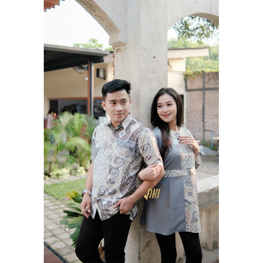 Batik Alina Batik Couple Modern Atasan Blouse Batik Kerja Kantor Wanita