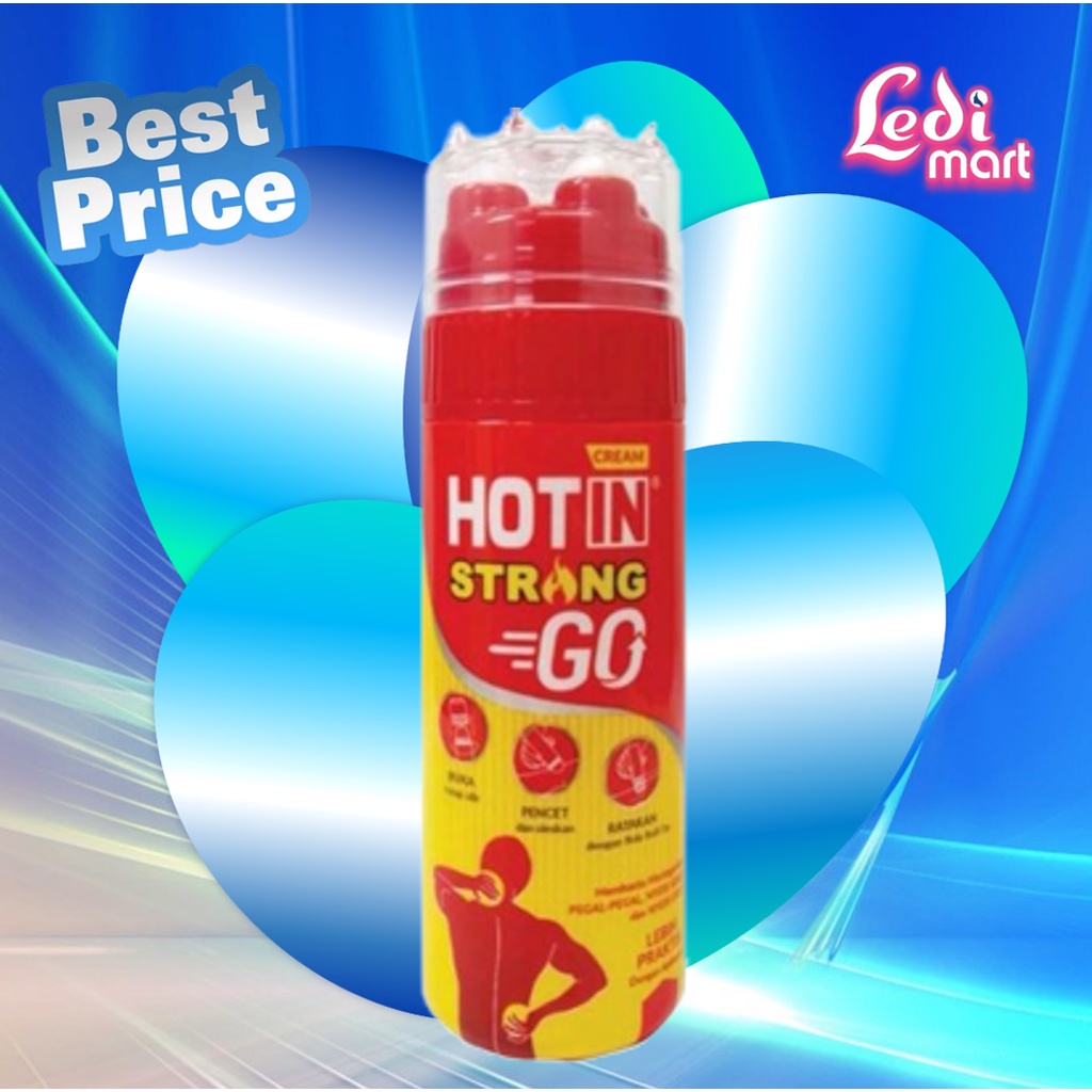ORIGINAL HOTIN GO BOTOL Original &amp; Strong 100 gr /Hotin Cream / HOT IN Krim Pegal Nyeri Otot / LEDI MART