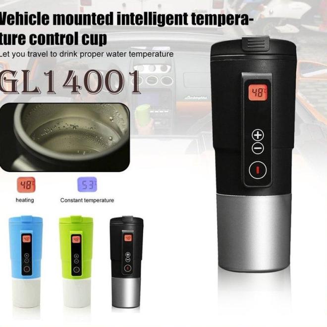 (Eh) Teko Elektrik Pemanas Otomatis Suhu Adjustable Untuk Mobil