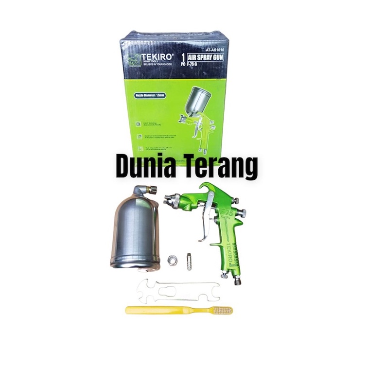 Air Spray Gun TEKIRO F 75 G Tabung Atas  400 ml - Semprotan Cat Tabung Atas F75G -Spray Gun TKR - Sped Dico Spet Cat Ducco TEKIRO AT-AS1616