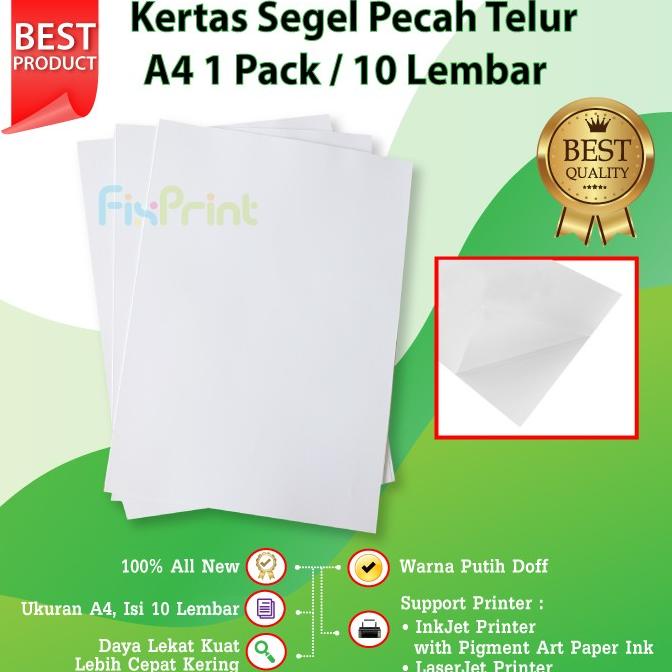 

Kertas Stiker Segel Garansi A4 Pecah Telur Warranty Sticker Polos