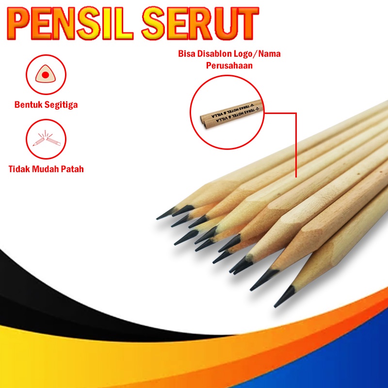

4ds! Pensil Hotel Murah Kayu Segitiga Serut Isi 100 Pcs