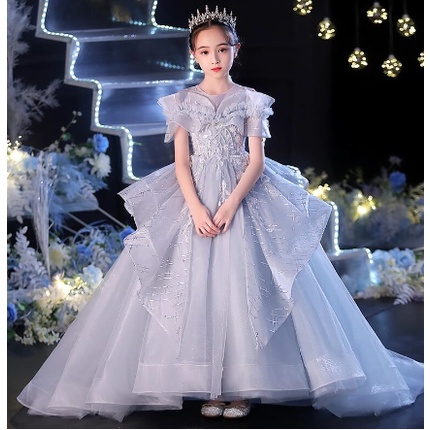 Gaun anak -Gaun Malam Formal Anak Perempuan Bunga untuk Pesta dan Pernikahan Gaun Pesta Anak-anak Pa