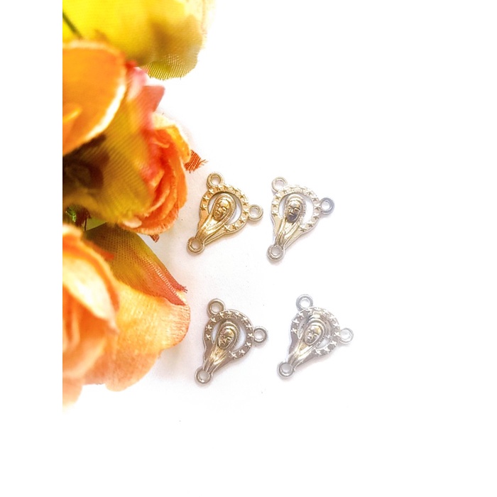 Charm liontin variasi kalung gelang anting motif bunda maria silver