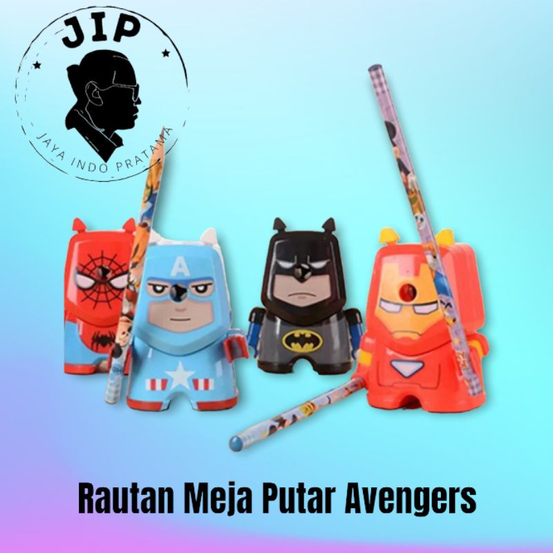 

Rautan Putar Meja Avengers / Ongotan Pensil Putar Super Hero 7913 / Serutan Putar Karakter Cowok ( PCS )