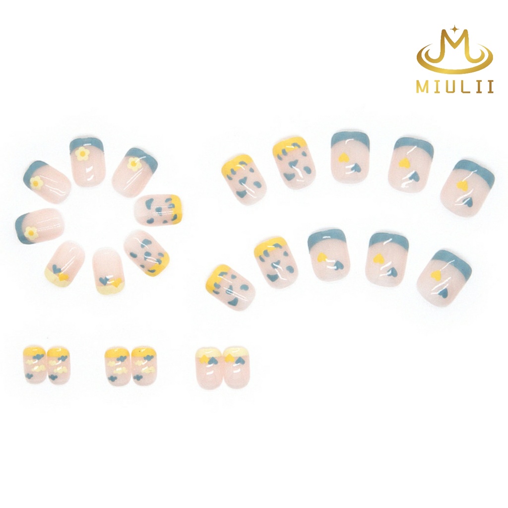 MIULII / KUKU PALSU   A0525  / 24PCS / 3D / NAIL ART / PREMIUM / CUTE / FREE LEM JELLY / KUTEK