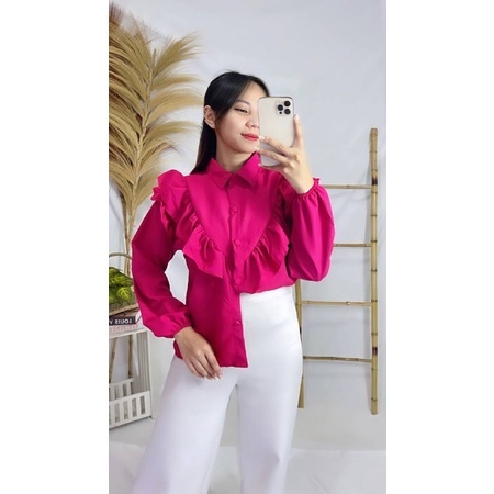 LELANA TOP BLOUSE / FIT TO XL / PREMIUM BLOUSE WANITA / LEIKA BLOUSE / BLOUSE NANDA ATASAN WANITA KEKINIAN-