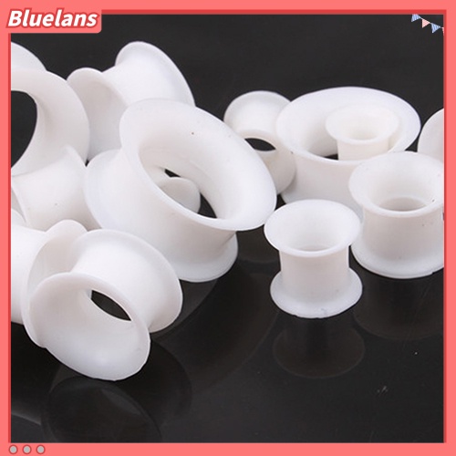 Bluelans 1Pair Silicone Flesh Tunnel Double Flared Saddle Ear Plug Gauge Unisex Piercing