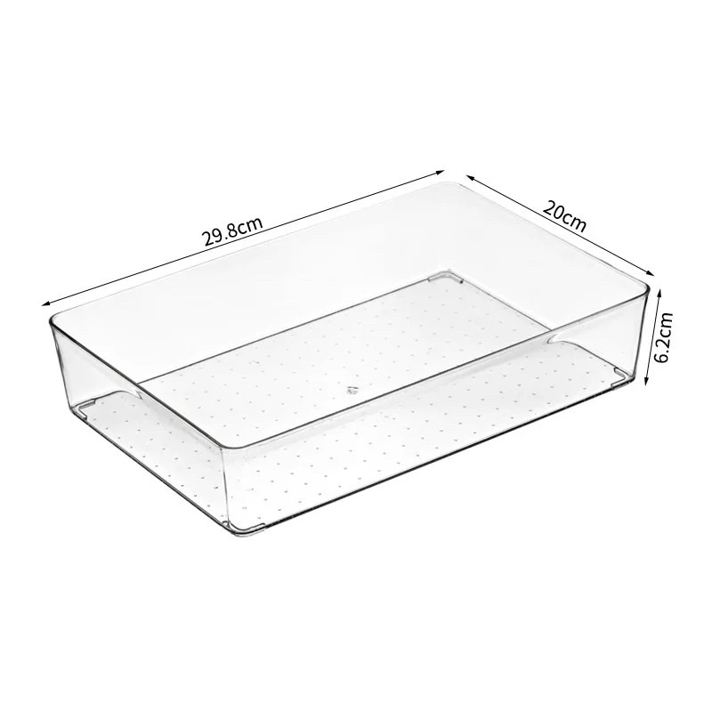 Organiser laci bening acrylic sumpit sendok organiser kamar laci sekat laci