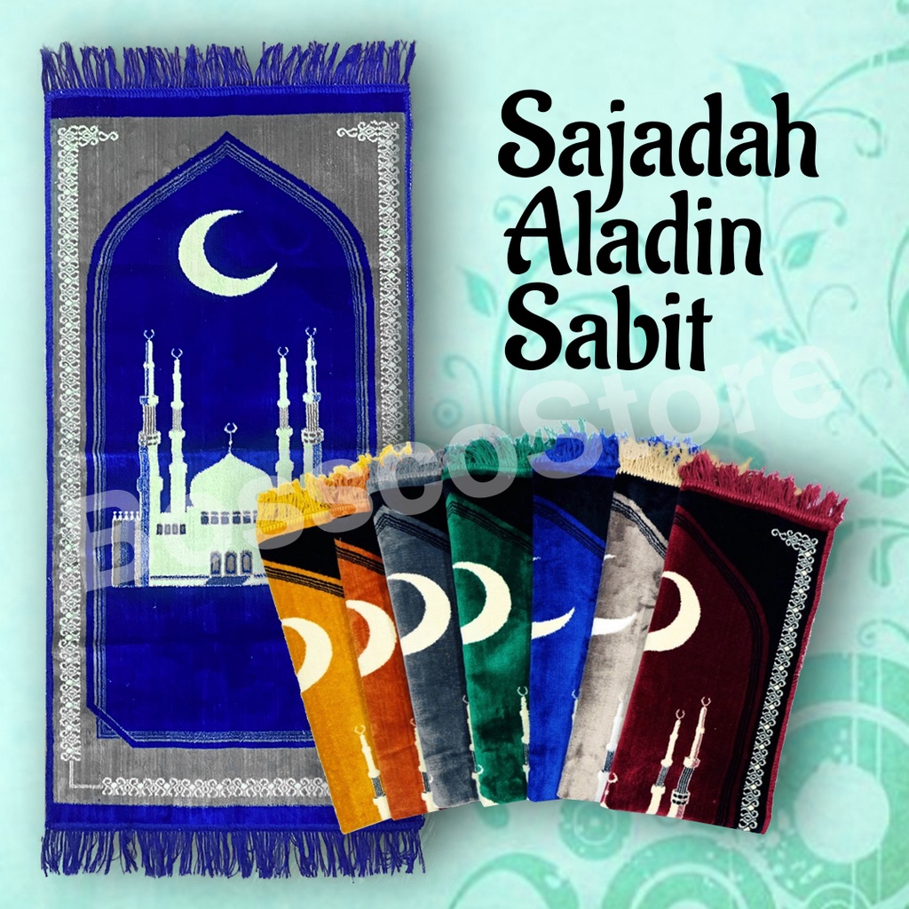 Sajadah Bulu Halus Aladin Oleh Oleh Umroh 100x50cm Motif Bulan Sabit M18 sajadah premium sajadah halus sajadah besar sajadah dewasa sajadah murah sajadah hadiah umroh sajadah oleh2 umroh sajadah bulu beludru sejadah sajada