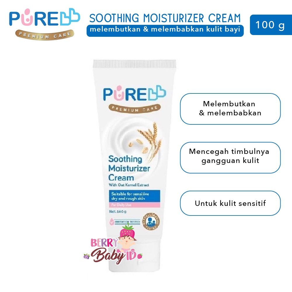 PureBB Soothing Moisturizer Cream Losion Pelembab Kulit Bayi Pure BB Berry Mart