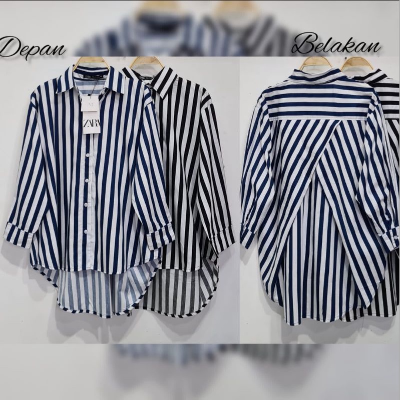 KEMEJA ZARA SALUR OVERSIZE / KEMEJA ZARA SALUR SILANG / KEMEJA OVERSIZE/ KEMEJA ZARA / KEMEJA SALUR